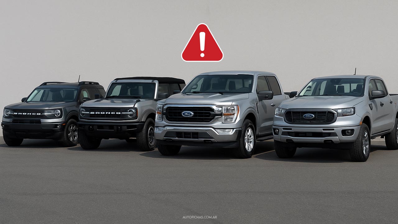Ford Argentina llamó a revisión a Bronco Sport, Bronco, F-150 y Ranger por fallas de seguridad
